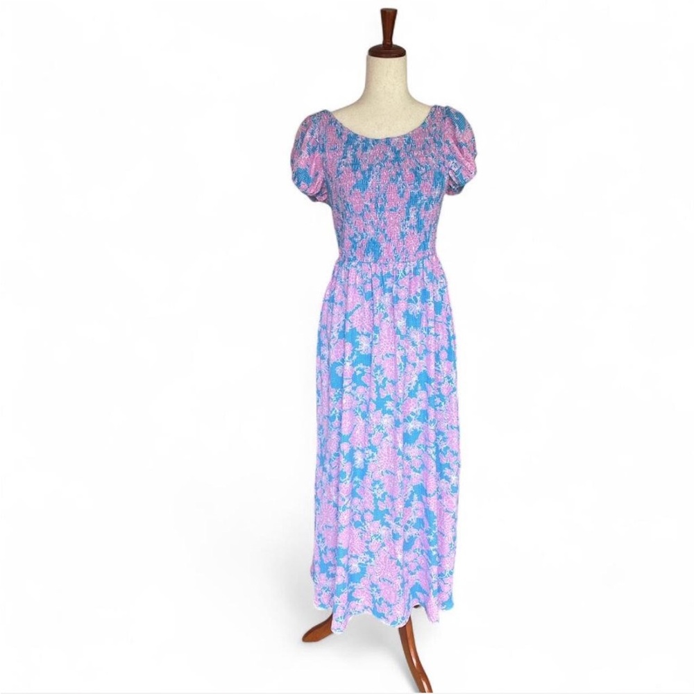 Baltic Born Pink & Blue Floral Maxi Dress - Picture 4 of 8